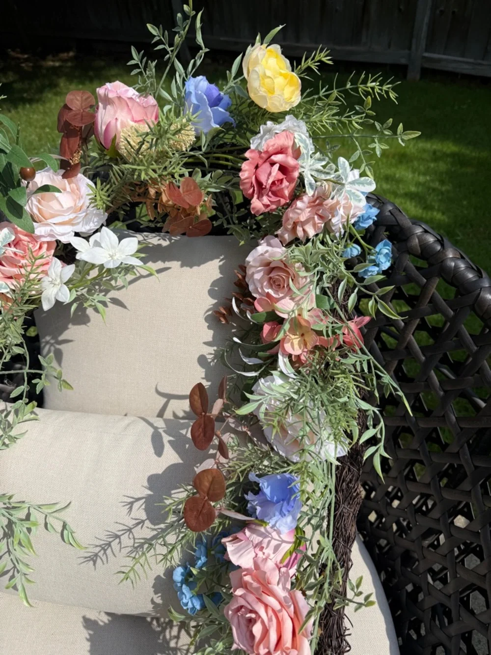 Frontgate Floral Garland - NWT